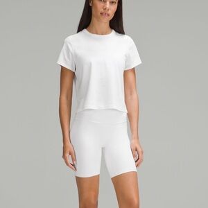 Lululemon White Cotton Blend Tshirt